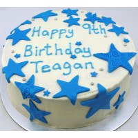 Buttercream Icing with Textured Fondant Stars